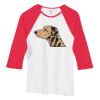 Bella Women's Baby Rib Contrast 3/4-Sleeve Raglan T-Shirt  Thumbnail