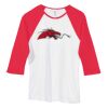 Bella Women's Baby Rib Contrast 3/4-Sleeve Raglan T-Shirt  Thumbnail