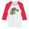 Bella Women's Baby Rib Contrast 3/4-Sleeve Raglan T-Shirt  Thumbnail