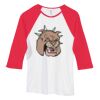 Bella Women's Baby Rib Contrast 3/4-Sleeve Raglan T-Shirt  Thumbnail