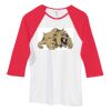 Bella Women's Baby Rib Contrast 3/4-Sleeve Raglan T-Shirt  Thumbnail