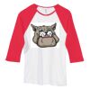 Bella Women's Baby Rib Contrast 3/4-Sleeve Raglan T-Shirt  Thumbnail