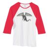 Bella Women's Baby Rib Contrast 3/4-Sleeve Raglan T-Shirt  Thumbnail