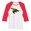 Bella Women's Baby Rib Contrast 3/4-Sleeve Raglan T-Shirt  Thumbnail