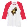 Bella Women's Baby Rib Contrast 3/4-Sleeve Raglan T-Shirt  Thumbnail