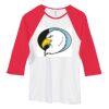 Bella Women's Baby Rib Contrast 3/4-Sleeve Raglan T-Shirt  Thumbnail