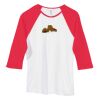 Bella Women's Baby Rib Contrast 3/4-Sleeve Raglan T-Shirt  Thumbnail