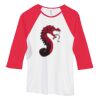 Bella Women's Baby Rib Contrast 3/4-Sleeve Raglan T-Shirt  Thumbnail