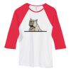 Bella Women's Baby Rib Contrast 3/4-Sleeve Raglan T-Shirt  Thumbnail