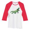 Bella Women's Baby Rib Contrast 3/4-Sleeve Raglan T-Shirt  Thumbnail