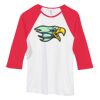 Bella Women's Baby Rib Contrast 3/4-Sleeve Raglan T-Shirt  Thumbnail