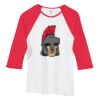 Bella Women's Baby Rib Contrast 3/4-Sleeve Raglan T-Shirt  Thumbnail