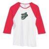 Bella Women's Baby Rib Contrast 3/4-Sleeve Raglan T-Shirt  Thumbnail