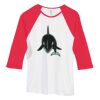 Bella Women's Baby Rib Contrast 3/4-Sleeve Raglan T-Shirt  Thumbnail