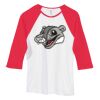 Bella Women's Baby Rib Contrast 3/4-Sleeve Raglan T-Shirt  Thumbnail