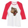 Bella Women's Baby Rib Contrast 3/4-Sleeve Raglan T-Shirt  Thumbnail