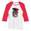 Bella Women's Baby Rib Contrast 3/4-Sleeve Raglan T-Shirt  Thumbnail