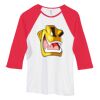 Bella Women's Baby Rib Contrast 3/4-Sleeve Raglan T-Shirt  Thumbnail