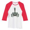 Bella Women's Baby Rib Contrast 3/4-Sleeve Raglan T-Shirt  Thumbnail