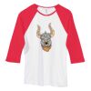 Bella Women's Baby Rib Contrast 3/4-Sleeve Raglan T-Shirt  Thumbnail