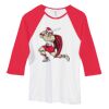 Bella Women's Baby Rib Contrast 3/4-Sleeve Raglan T-Shirt  Thumbnail