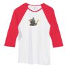 Bella Women's Baby Rib Contrast 3/4-Sleeve Raglan T-Shirt  Thumbnail