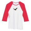 Bella Women's Baby Rib Contrast 3/4-Sleeve Raglan T-Shirt  Thumbnail