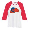 Bella Women's Baby Rib Contrast 3/4-Sleeve Raglan T-Shirt  Thumbnail