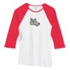 Bella Women's Baby Rib Contrast 3/4-Sleeve Raglan T-Shirt  Thumbnail