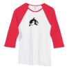 Bella Women's Baby Rib Contrast 3/4-Sleeve Raglan T-Shirt  Thumbnail