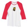 Bella Women's Baby Rib Contrast 3/4-Sleeve Raglan T-Shirt  Thumbnail