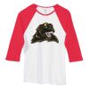 Bella Women's Baby Rib Contrast 3/4-Sleeve Raglan T-Shirt  Thumbnail