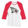 Bella Women's Baby Rib Contrast 3/4-Sleeve Raglan T-Shirt  Thumbnail