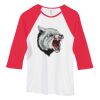 Bella Women's Baby Rib Contrast 3/4-Sleeve Raglan T-Shirt  Thumbnail