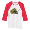 Bella Women's Baby Rib Contrast 3/4-Sleeve Raglan T-Shirt  Thumbnail