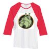 Bella Women's Baby Rib Contrast 3/4-Sleeve Raglan T-Shirt  Thumbnail