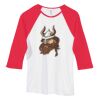 Bella Women's Baby Rib Contrast 3/4-Sleeve Raglan T-Shirt  Thumbnail