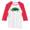 Bella Women's Baby Rib Contrast 3/4-Sleeve Raglan T-Shirt  Thumbnail