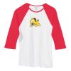 Bella Women's Baby Rib Contrast 3/4-Sleeve Raglan T-Shirt  Thumbnail