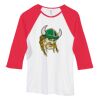 Bella Women's Baby Rib Contrast 3/4-Sleeve Raglan T-Shirt  Thumbnail