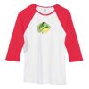 Bella Women's Baby Rib Contrast 3/4-Sleeve Raglan T-Shirt  Thumbnail