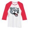 Bella Women's Baby Rib Contrast 3/4-Sleeve Raglan T-Shirt  Thumbnail