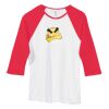 Bella Women's Baby Rib Contrast 3/4-Sleeve Raglan T-Shirt  Thumbnail