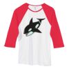 Bella Women's Baby Rib Contrast 3/4-Sleeve Raglan T-Shirt  Thumbnail