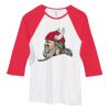 Bella Women's Baby Rib Contrast 3/4-Sleeve Raglan T-Shirt  Thumbnail