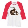 Bella Women's Baby Rib Contrast 3/4-Sleeve Raglan T-Shirt  Thumbnail