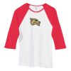 Bella Women's Baby Rib Contrast 3/4-Sleeve Raglan T-Shirt  Thumbnail