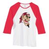 Bella Women's Baby Rib Contrast 3/4-Sleeve Raglan T-Shirt  Thumbnail