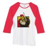 Bella Women's Baby Rib Contrast 3/4-Sleeve Raglan T-Shirt  Thumbnail