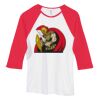 Bella Women's Baby Rib Contrast 3/4-Sleeve Raglan T-Shirt  Thumbnail